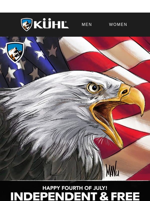 Happy Fourth of July! email from Kühl