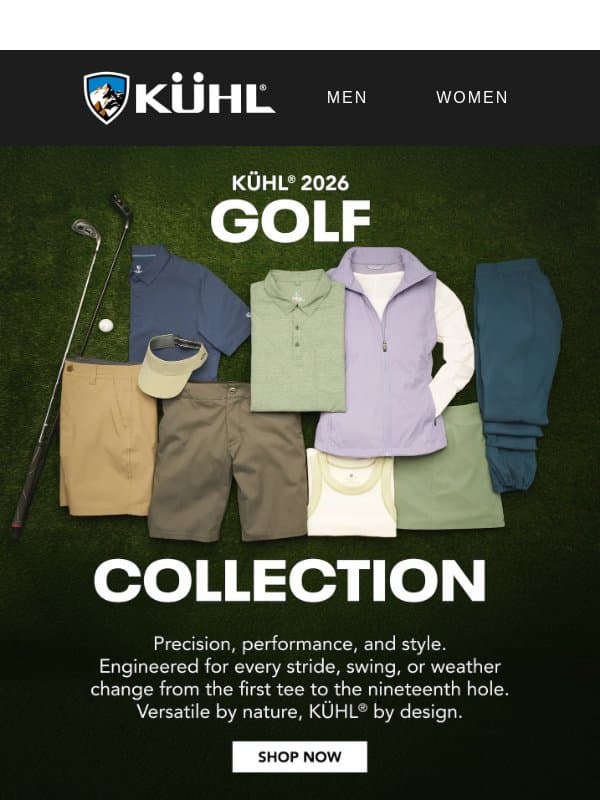 KÜHL GOLF email from Kühl