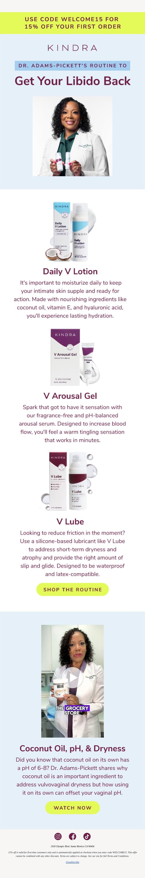 OBGYNs Trust This - You Can Too email from Kindra screenshot