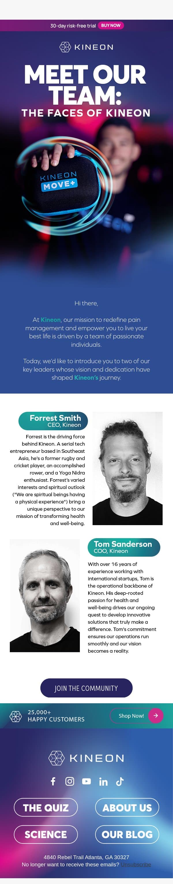 Meet Our Team: The Faces of Kineon 🌟 email from Kineon screenshot