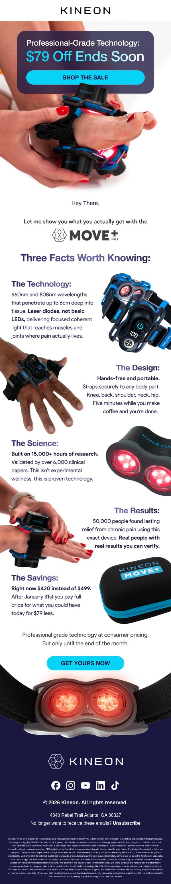The real reason 50,000 people chose this device email from Kineon screenshot