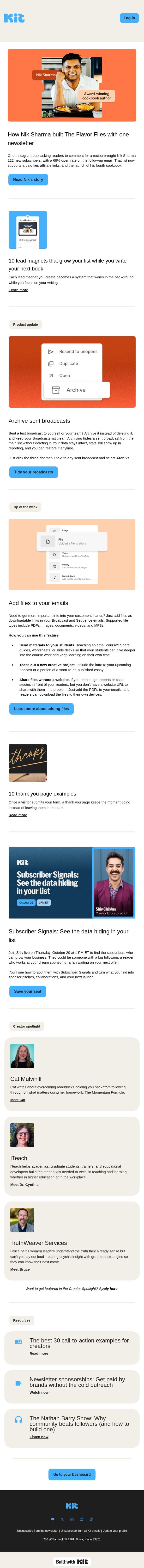 Workshop: See the data hiding in your list with Subscriber Signals email from Kit screenshot