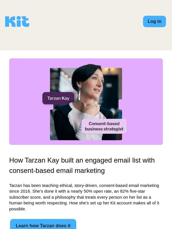 25 email marketing best practices email from Kit