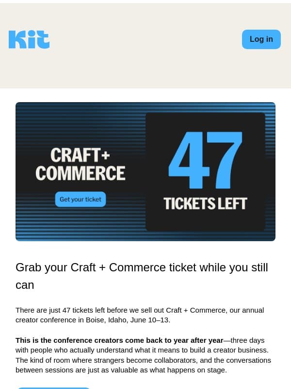 The benefits of launching an online community email from Kit