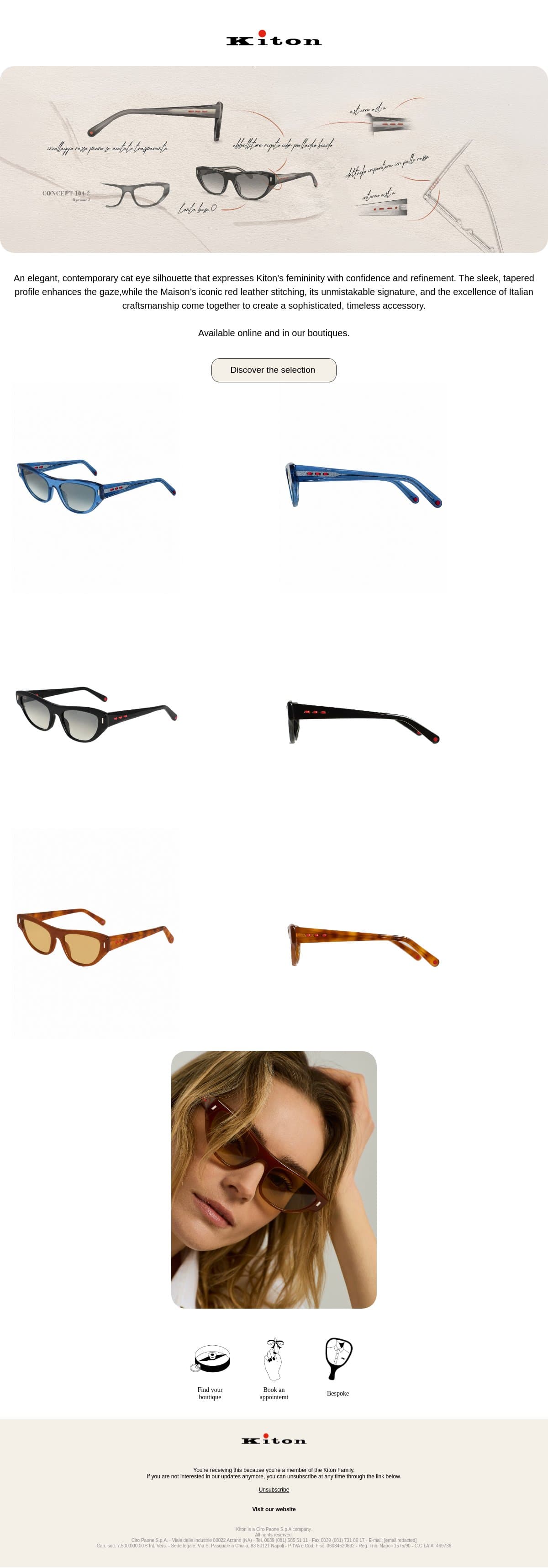 Meet the new icon email from Kiton screenshot