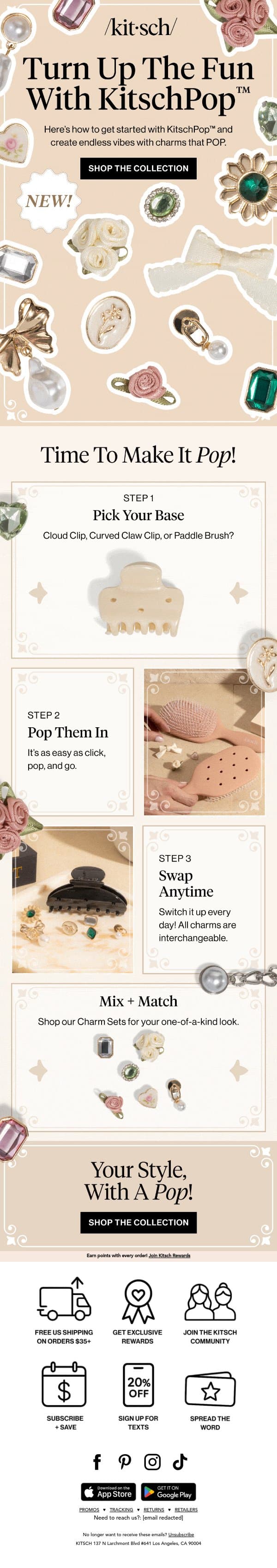 Personalize Your Accessories! 💖 email from Kitsch screenshot