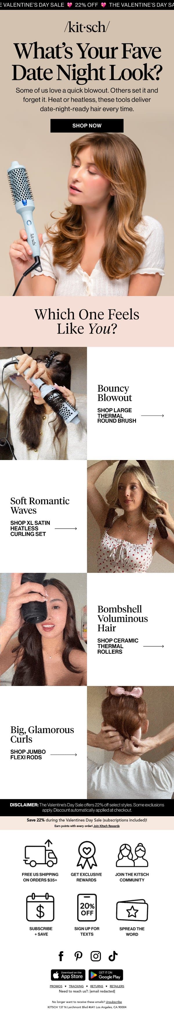 You’ll want to open this before date night 💌 email from Kitsch screenshot