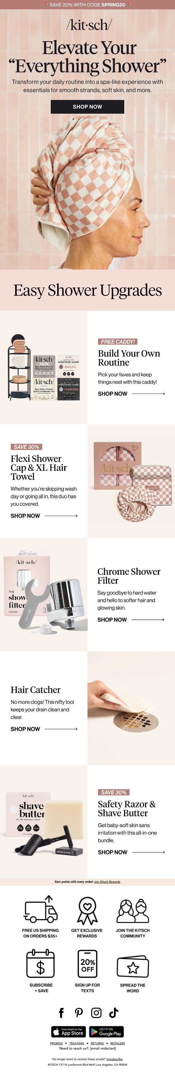 Make Wash Day Your Favorite Ritual 💦 Save Up to 30%! email from Kitsch screenshot