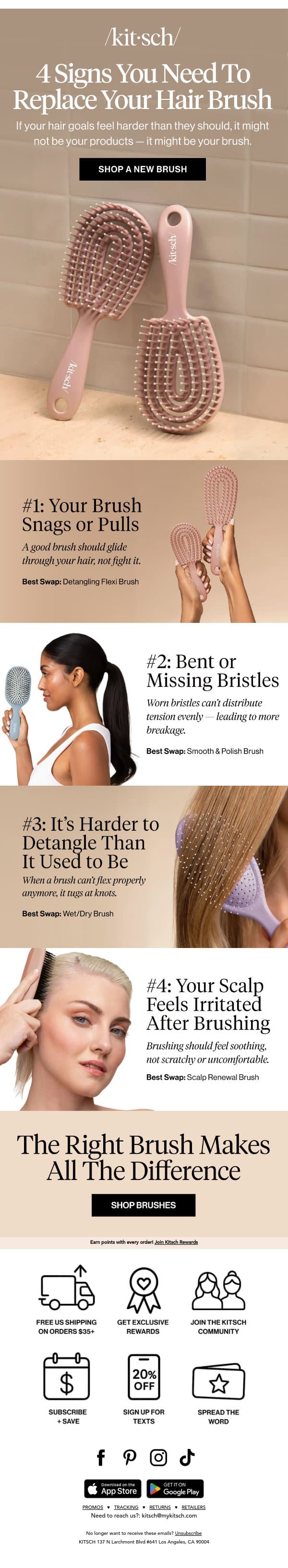 If Your Hair Feels Off Lately, This Might Be Why → email from Kitsch screenshot