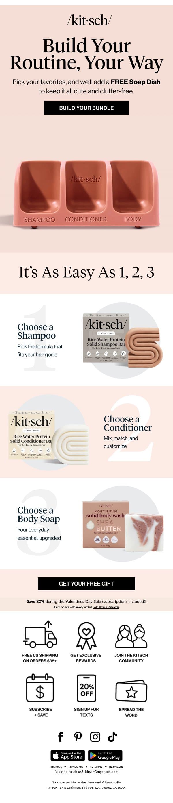 Get a FREE Soap Dish 🫧 email from Kitsch screenshot