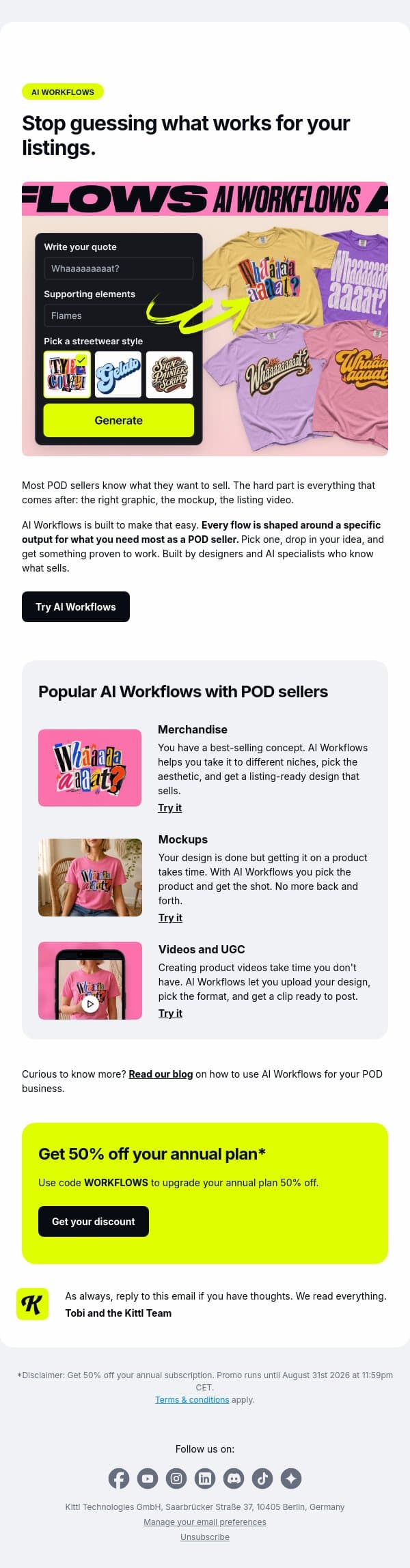 Your Etsy listings, with the direction already figured out email from Kittl screenshot