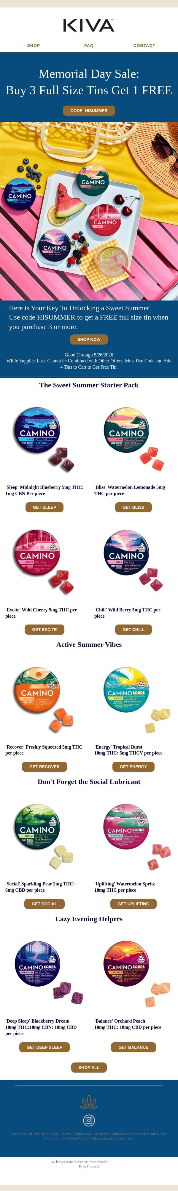 🌞 Dive into Sweet Summer Savings! email from Kiva screenshot
