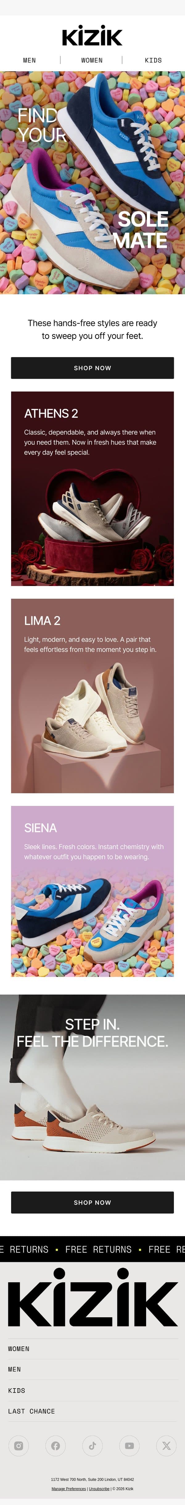 Find Your Sole Mate 👟 email from Kizik screenshot
