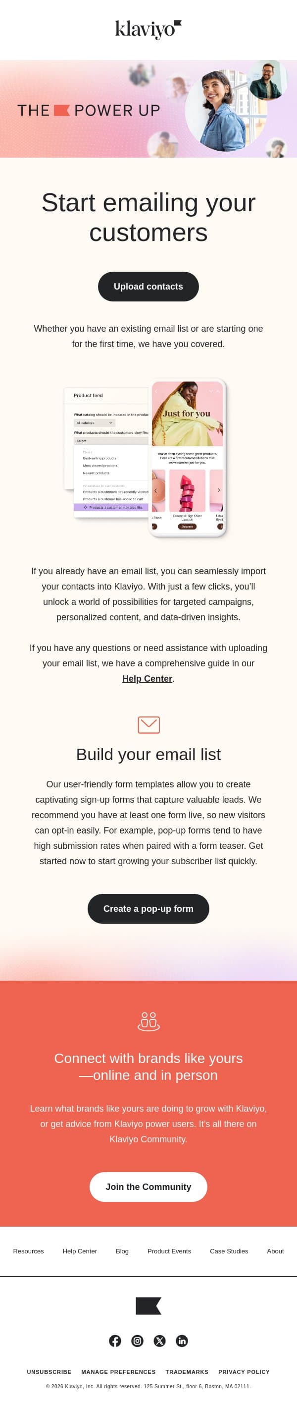 Your customers are waiting to hear from you email from Klaviyo screenshot