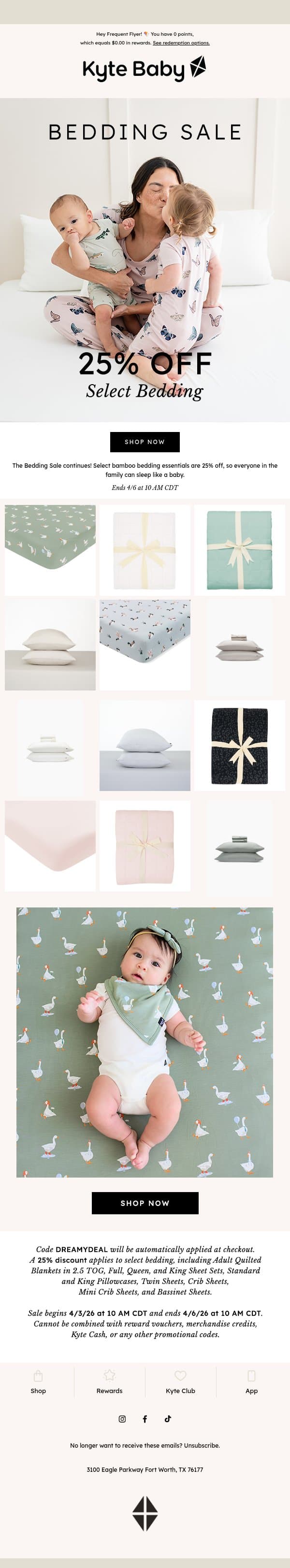 25% off S A L E 🛍️ email from Kyte screenshot