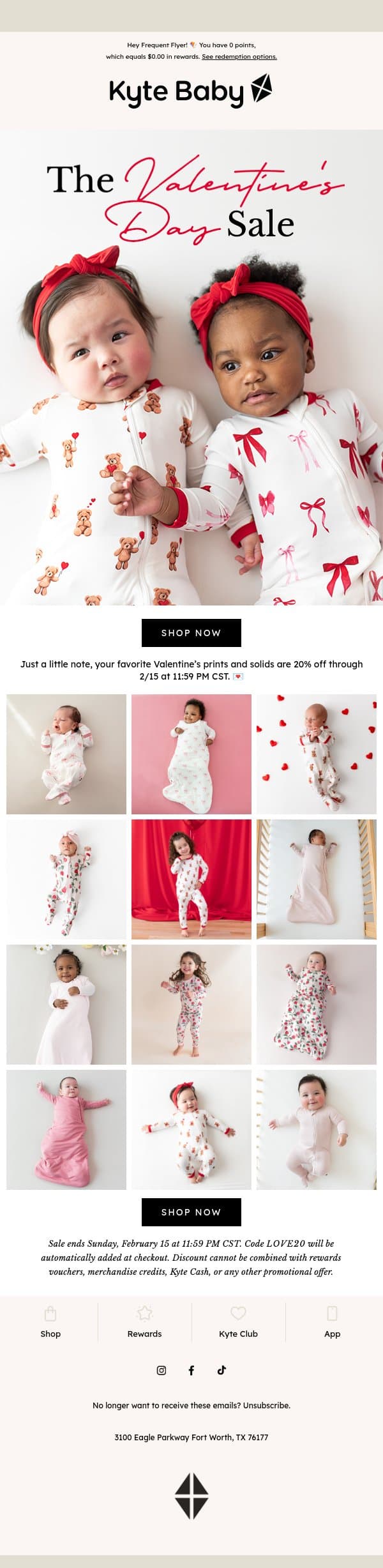 Sweet Savings 💗 email from Kyte screenshot
