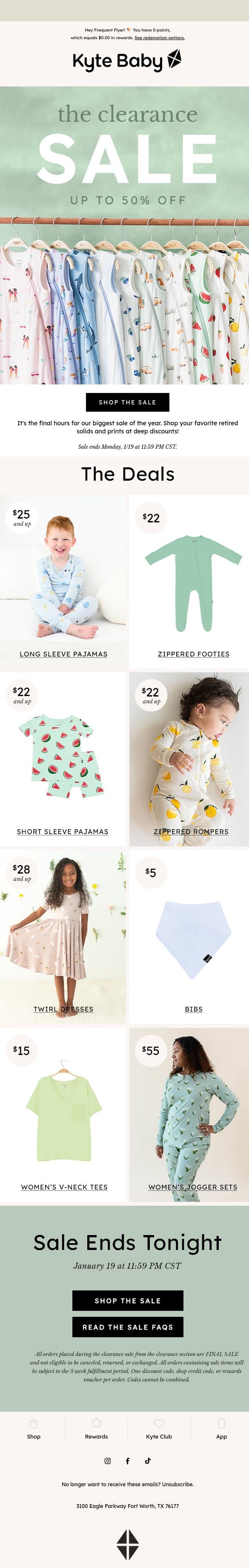 Only Hours Left: Up to 50% Off ⏱️ email from Kyte screenshot