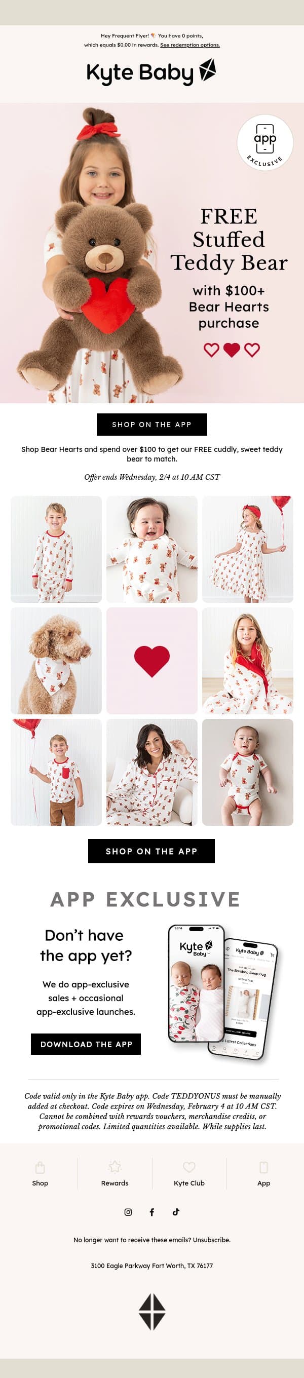 A Bear-y Sweet Freebie 🧸 email from Kyte screenshot