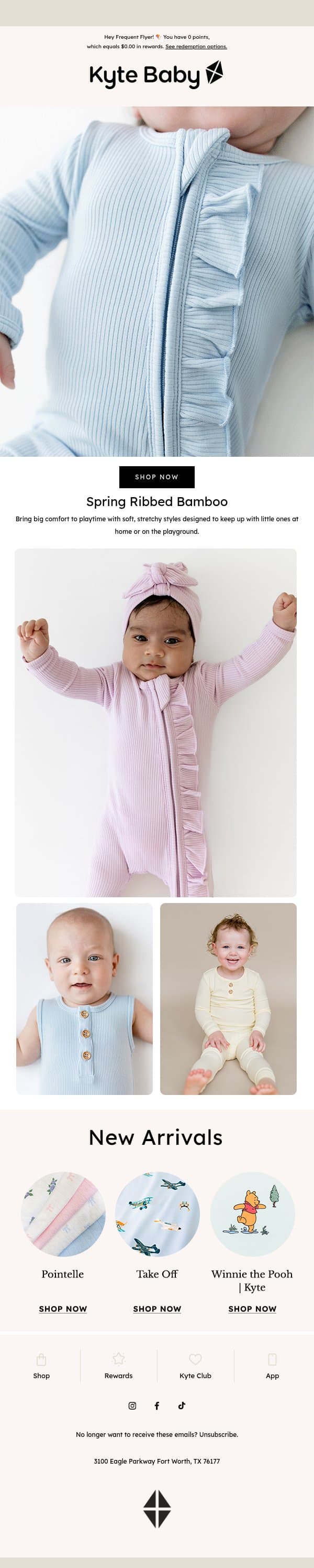 🆕: Spring Ribbed Bamboo 🌸 email from Kyte screenshot