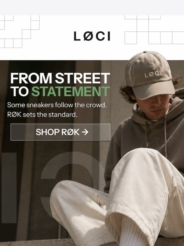 The new standard in sneakers. email from LØCI