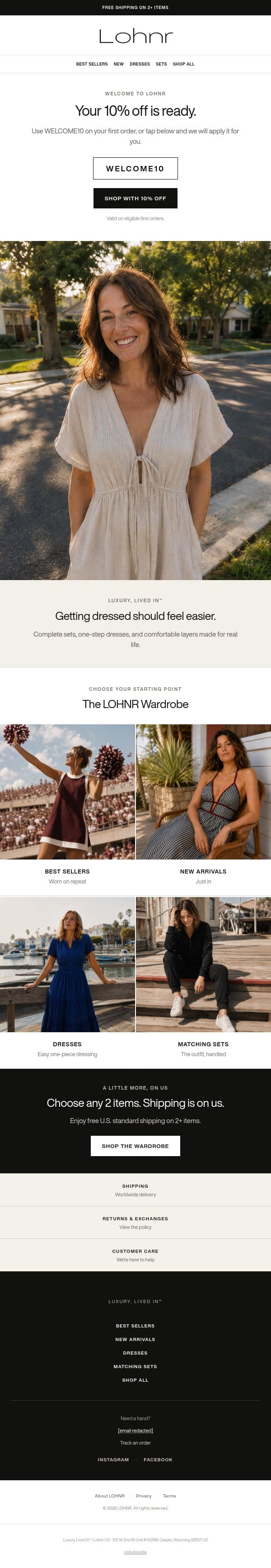 10% off: Luxury, Lived In, Every Day email from Le Puzz screenshot