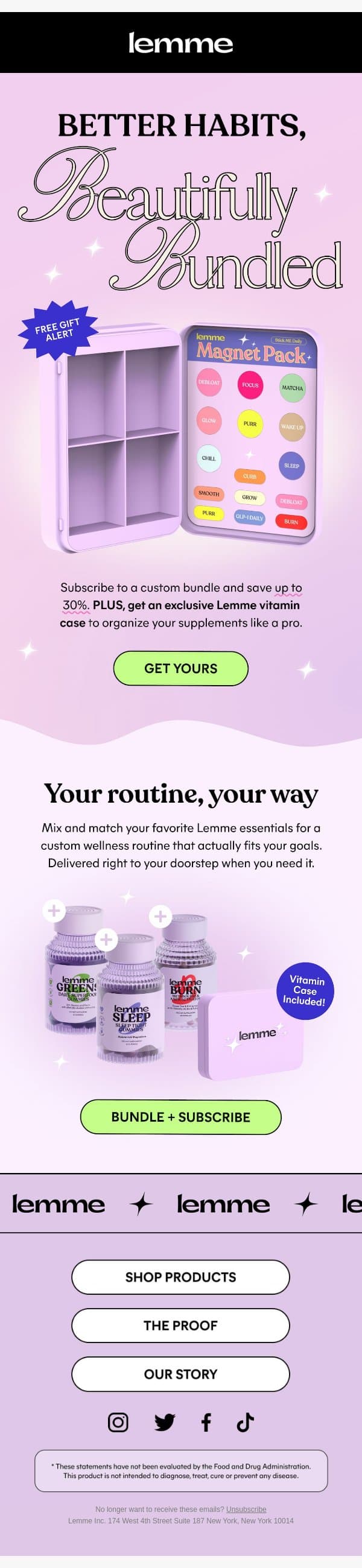 FREE gift when you bundle 💝 email from Lemme screenshot