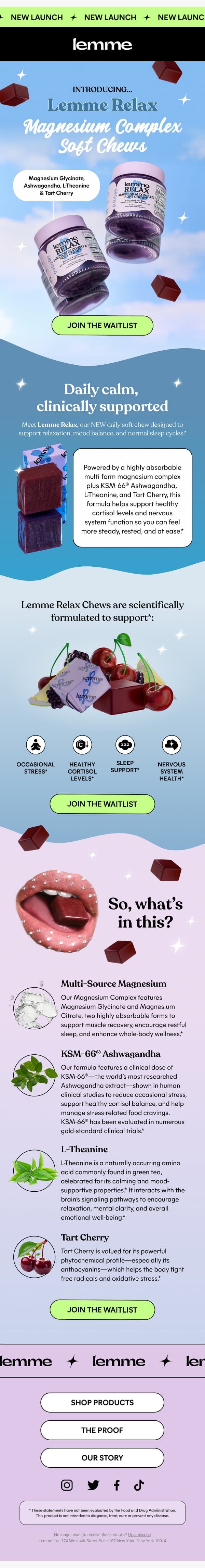 Coming Soon: A new era of calm ✨ email from Lemme screenshot