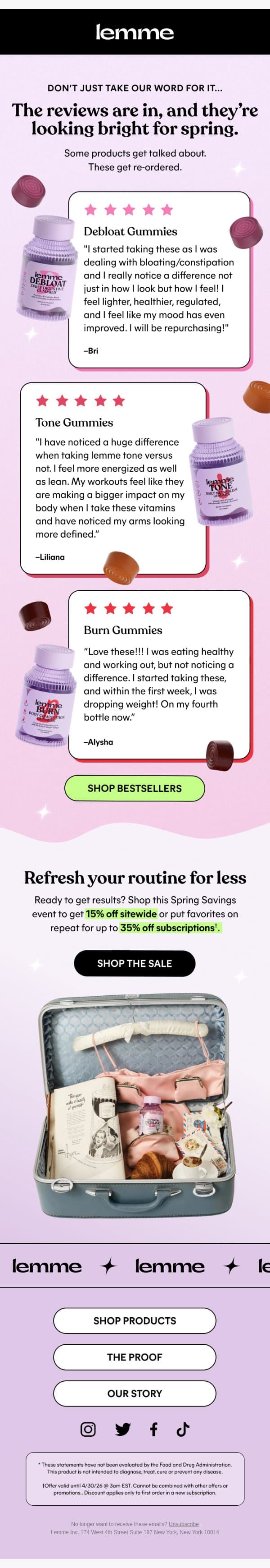 Spring into savings 🌸 email from Lemme screenshot
