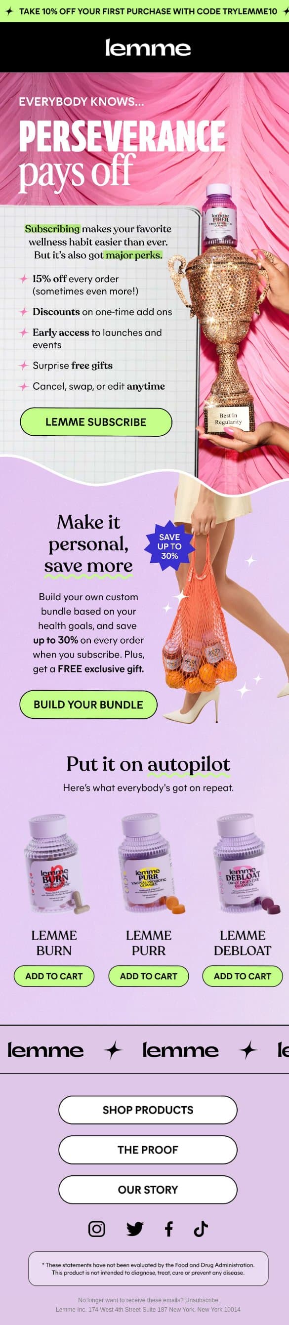 Want to save 30% on your vitamins? email from Lemme screenshot