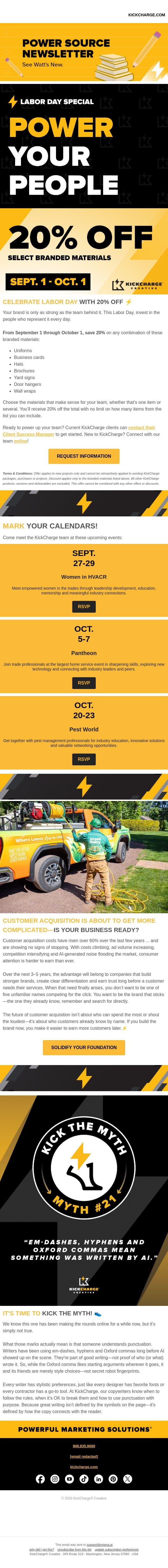Want to Save 20% on Branded Materials? 👀 email from Levergy screenshot