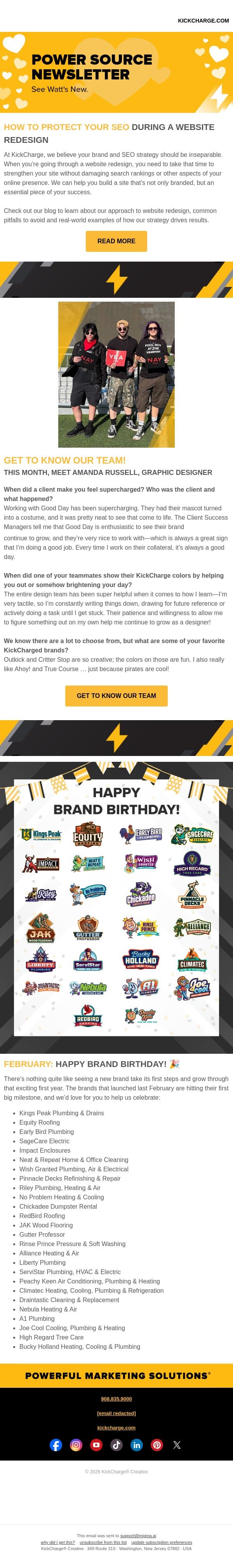 February Milestones & Highlights! ⚡️🎊 email from Levergy screenshot
