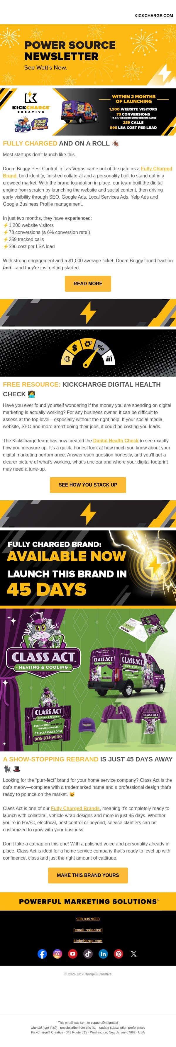 This Pest Control Company Packs a Punch! 💥 ⚡️ email from Levergy screenshot