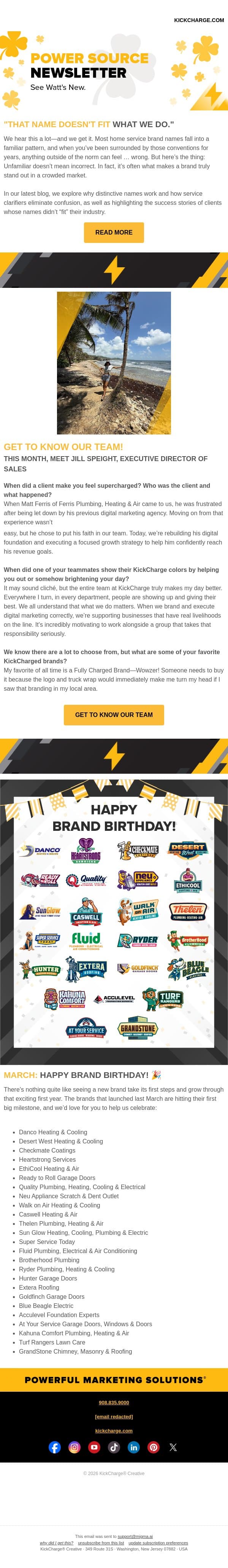 March Milestones & Highlights! ⚡️🎊 email from Levergy screenshot