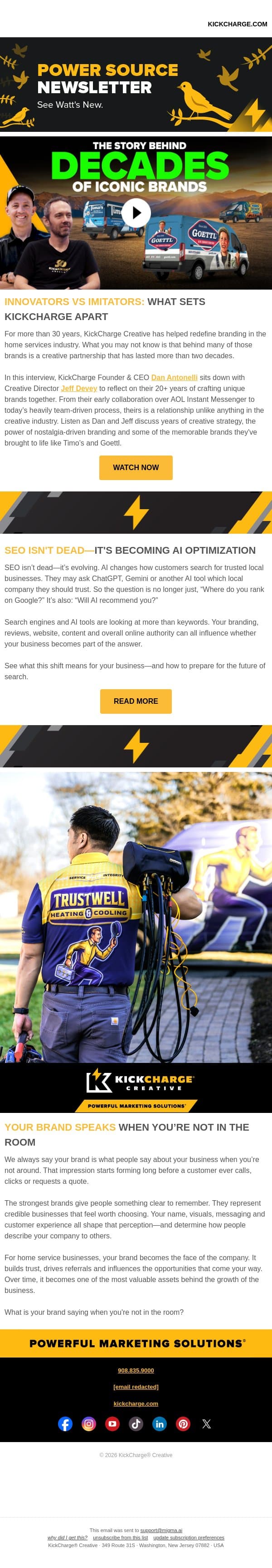 What Sets KickCharge Apart? ⚡️ email from Levergy screenshot