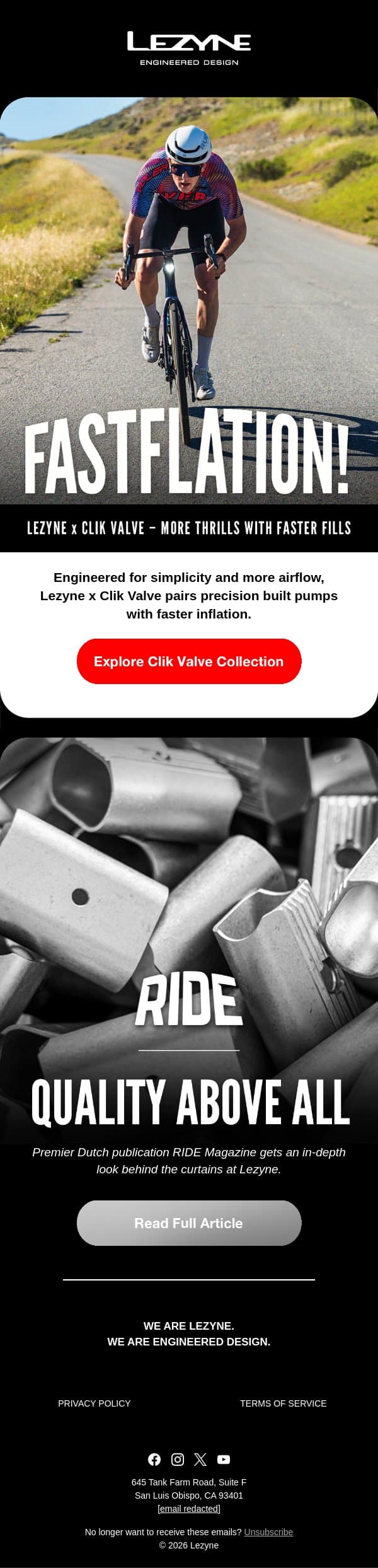 Get Back on Your Bike in No Time 🚴‍♂️ email from Lezyne screenshot