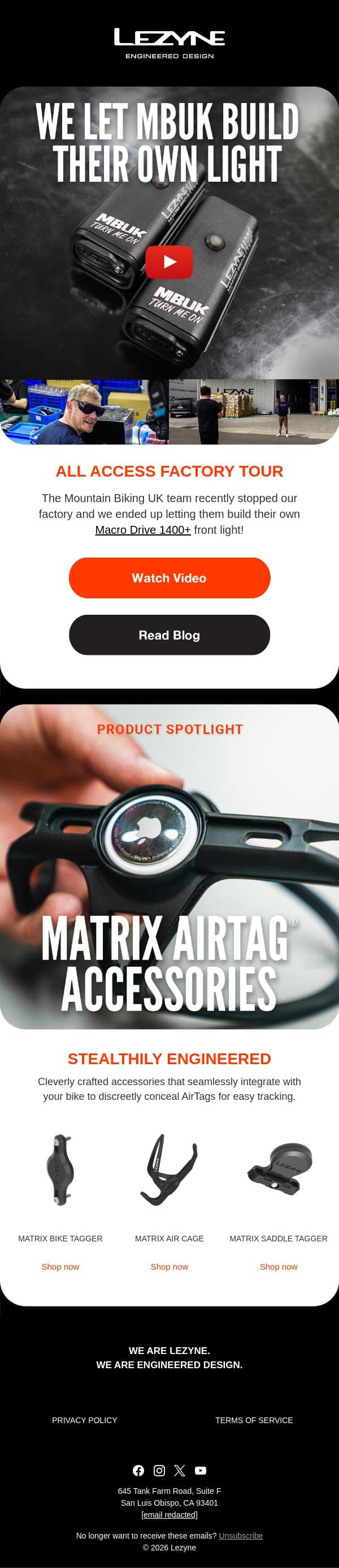 🏭 Inside the Lezyne Factory email from Lezyne screenshot
