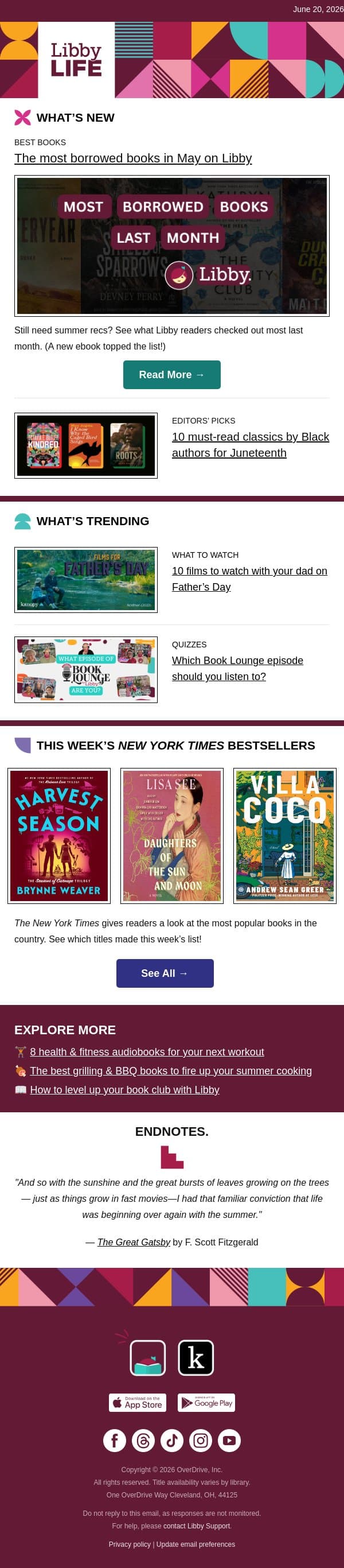 Still need summer reads? 🌞📖 email from Libby screenshot