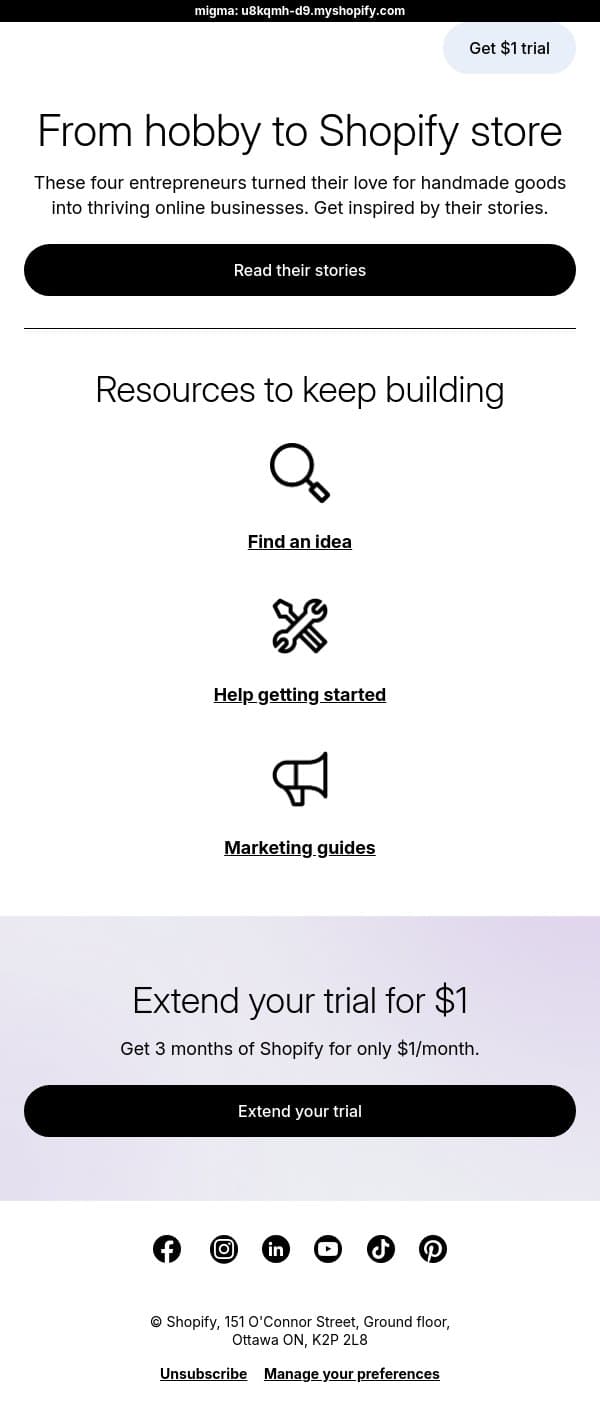 4 makers who turned a hobby into a business email from LinkPop screenshot