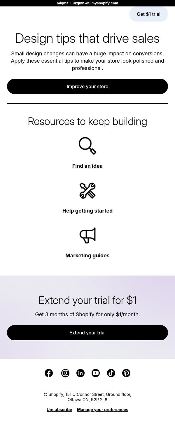 Small design changes, big conversion lifts email from LinkPop screenshot
