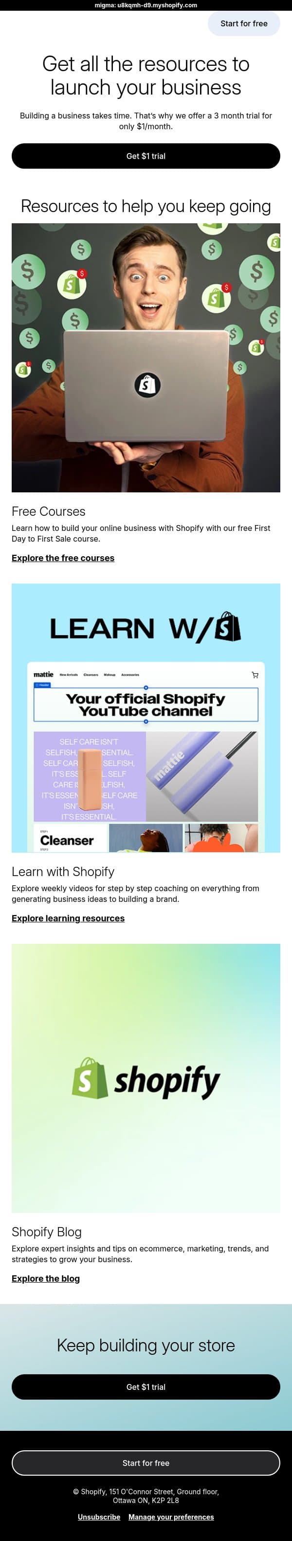 Everything you need to start your business email from LinkPop screenshot