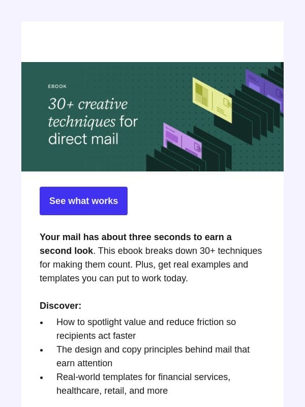 NEW EBOOK! Creative strategies for mail email from Lob