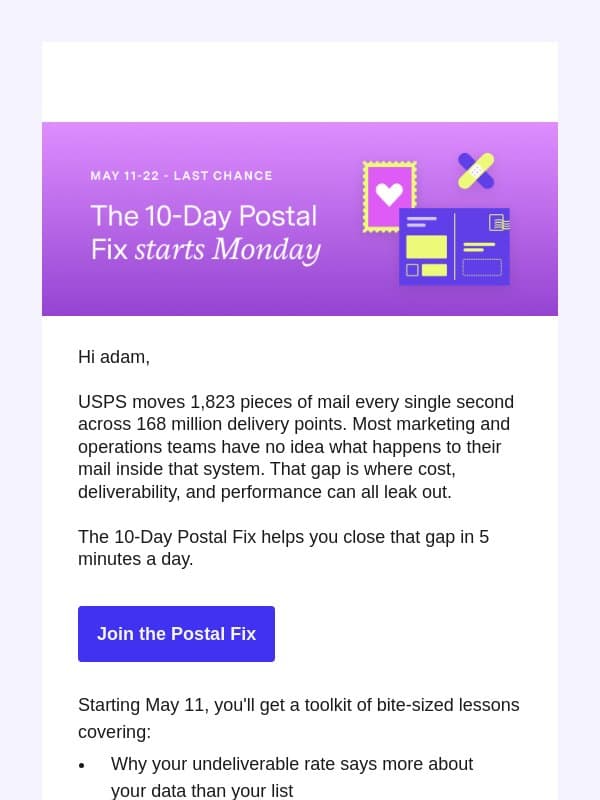 Last chance! Get cost-saving strategies and USPS insights email from Lob
