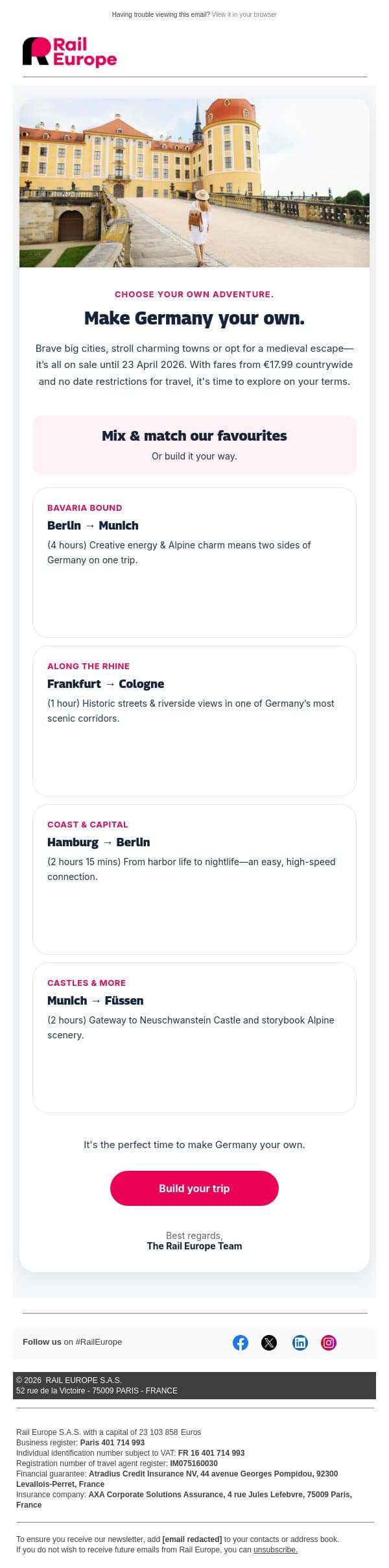 Germany your way, from €17.99 email from Loco2 screenshot