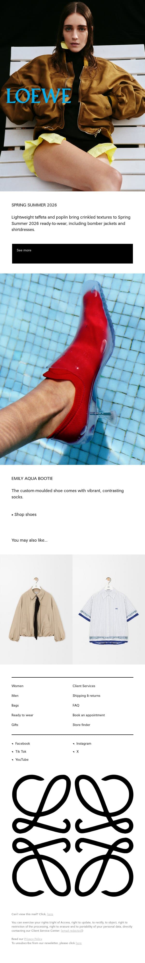 New craft email from Loewe screenshot