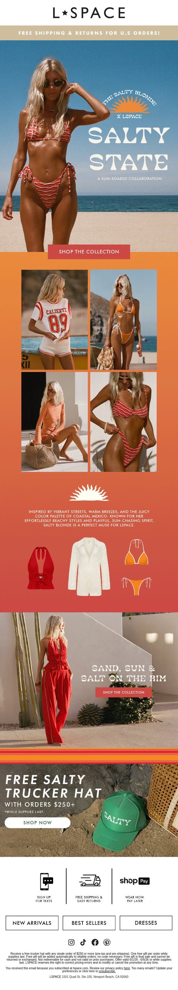 ☀️ The Salty Blonde x LSPACE email from L*Space screenshot
