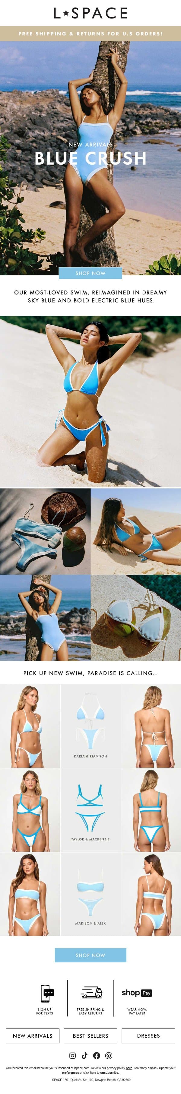 Your summer blues (the good kind) 🦋 email from L*Space screenshot