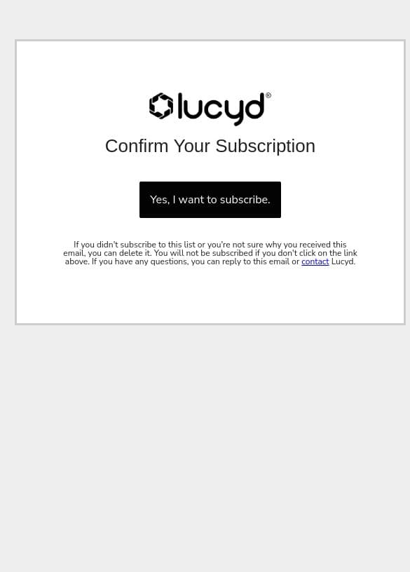 Confirm Your Subscription email from Lucyd screenshot
