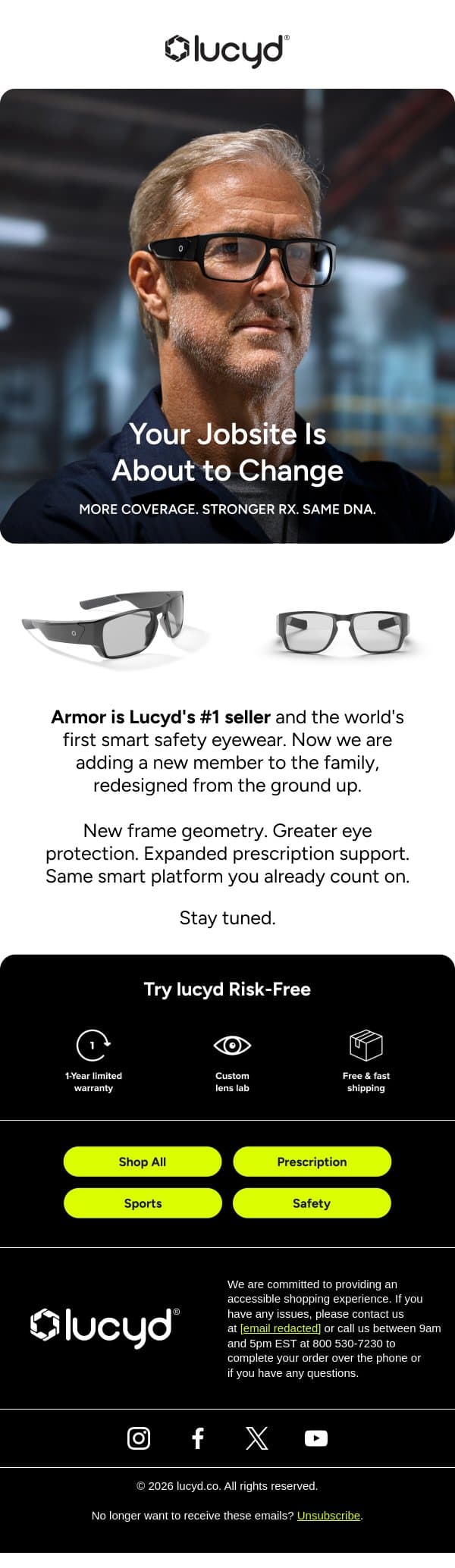 The next chapter of Armor drops this month email from Lucyd screenshot