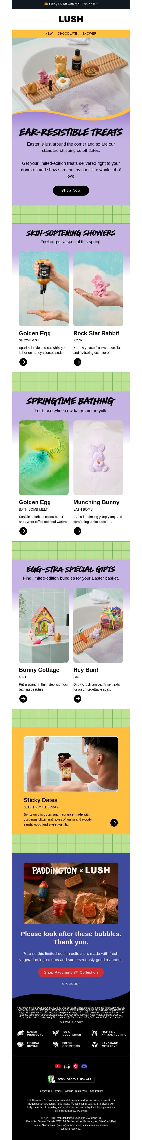 🧺 Build your ultimate Easter basket email from Lush screenshot
