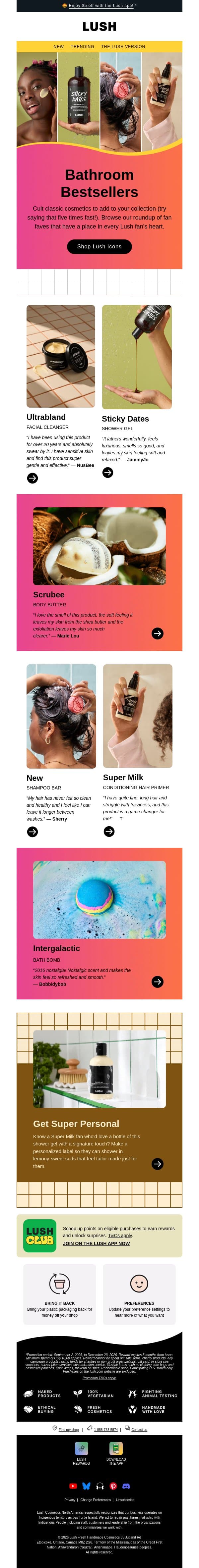 ✨ Best of the best(sellers) email from Lush screenshot